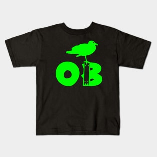 Ocean Beach Stumpy Green Kids T-Shirt